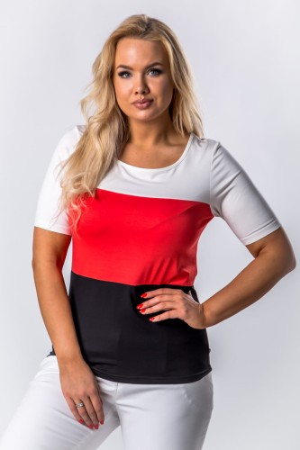 27743 dzianinowa bluzka w pasy