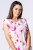 29849 bluzka w kwiaty z falbankami na ramionach