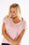 31377 bawełniany t-shirt z dekoltem w serek i brokatową lamówką